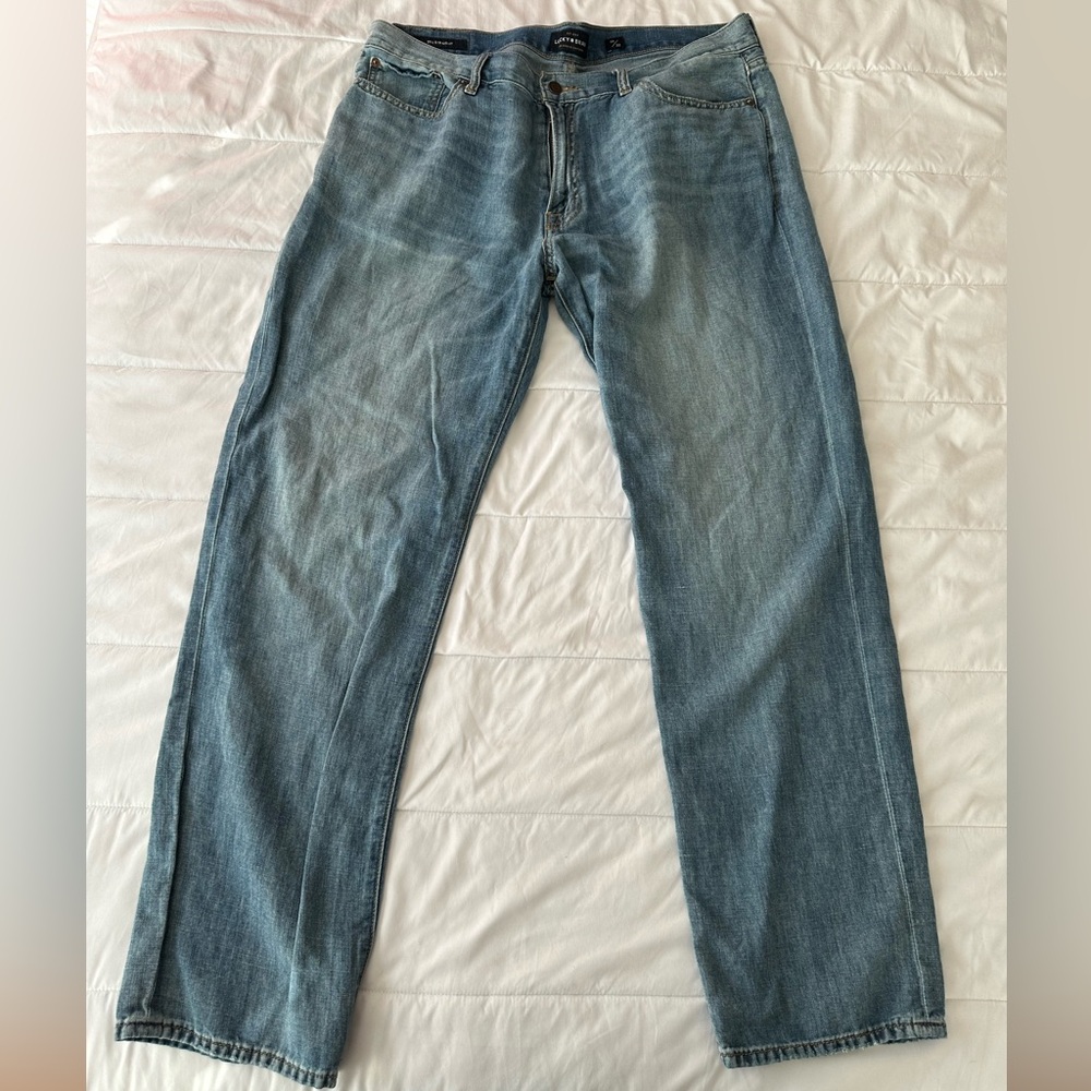 Lucky Brand 363 Straight Men's Blue Jeans Size 38x32